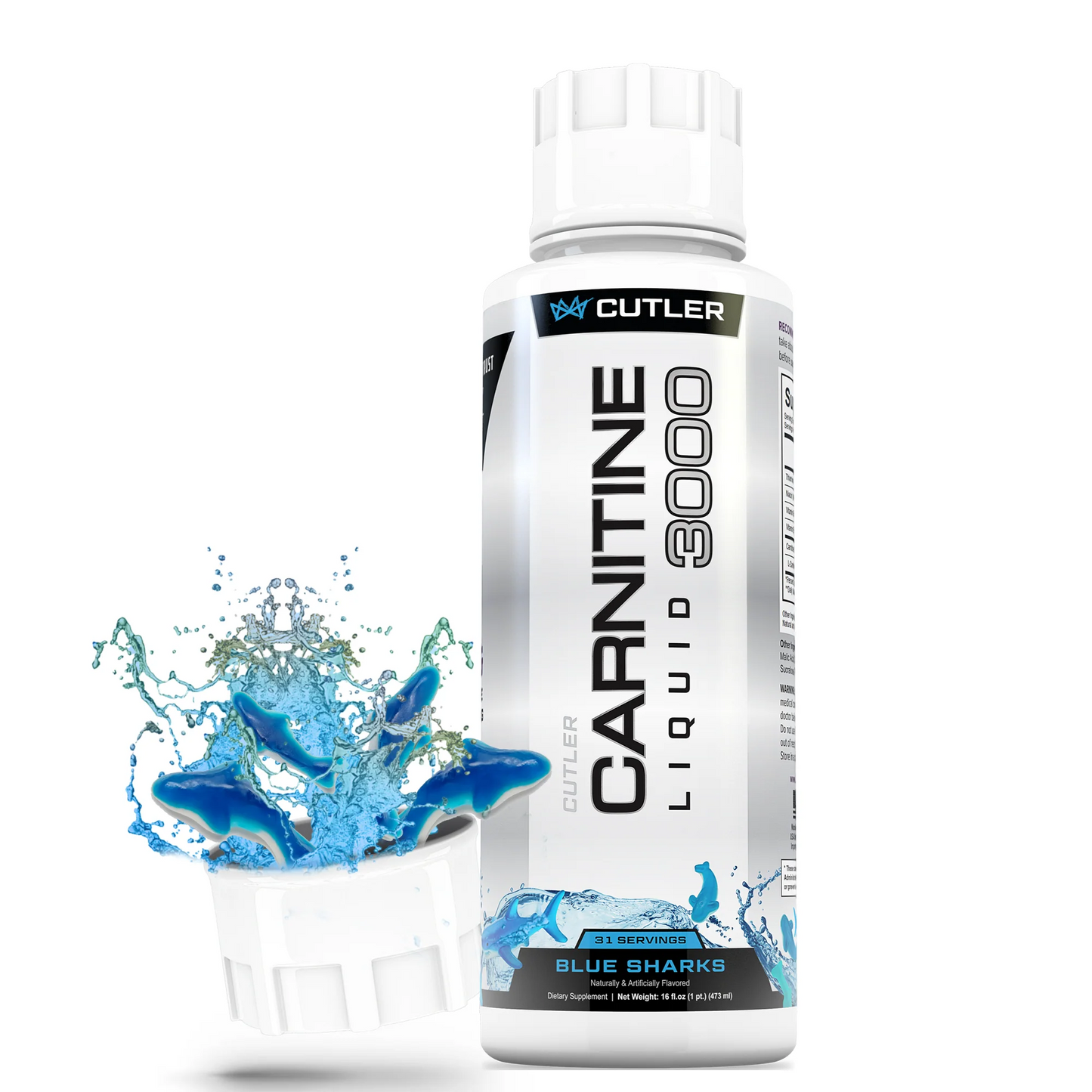 Cutler Nutrition Liquid L-Carnitine Supplement - Fat Burner with Acetyl L-Carnitine & L-Carnitine Tartrate for Absorption, Energy & Muscle Support