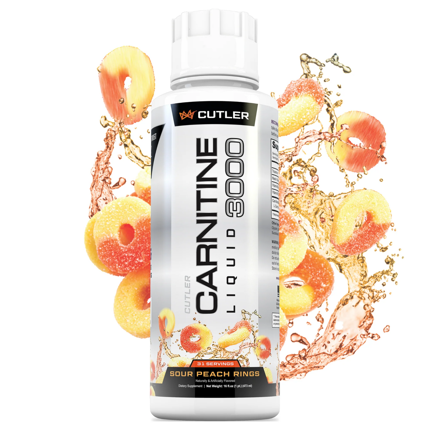 Cutler Nutrition Liquid L-Carnitine Supplement - Fat Burner with Acetyl L-Carnitine & L-Carnitine Tartrate for Absorption, Energy & Muscle Support